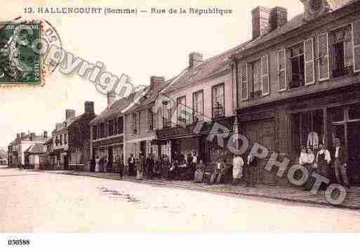 Ville de HALLENCOURT, carte postale ancienne