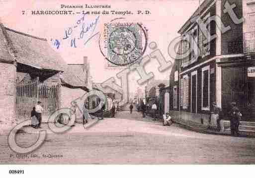 Ville de HARGICOURT, carte postale ancienne