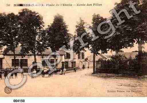 Ville de MARINES, carte postale ancienne