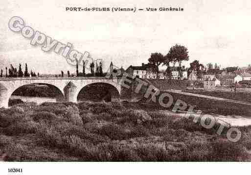 Ville de PORTDEPILES, carte postale ancienne