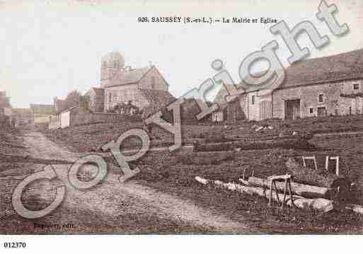 Ville de SAUSSEY, carte postale ancienne