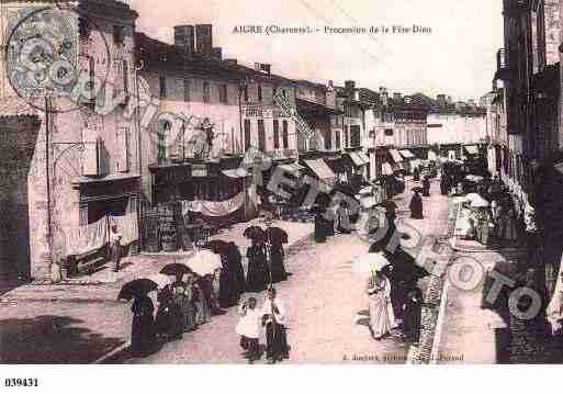 Ville de AIGRE, carte postale ancienne