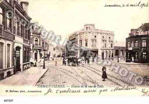 Ville de ARMENTIERES, carte postale ancienne