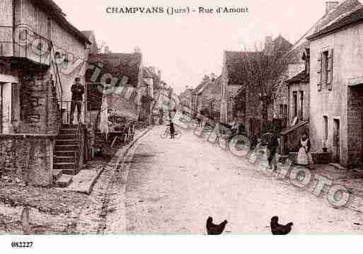 Ville de CHAMPVANS, carte postale ancienne