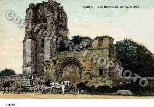 Ville de DONZY, carte postale ancienne