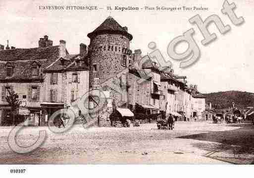 Ville de ESPALION, carte postale ancienne