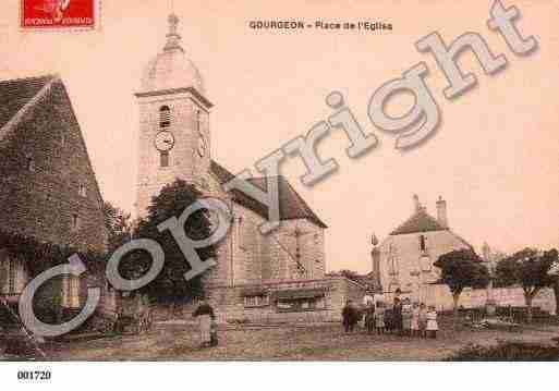 Ville de GOURGEON, carte postale ancienne