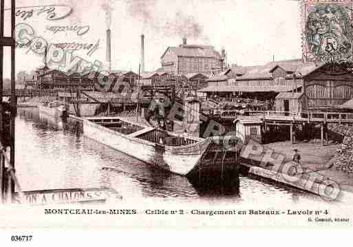 Ville de MONTCEAULESMINES, carte postale ancienne