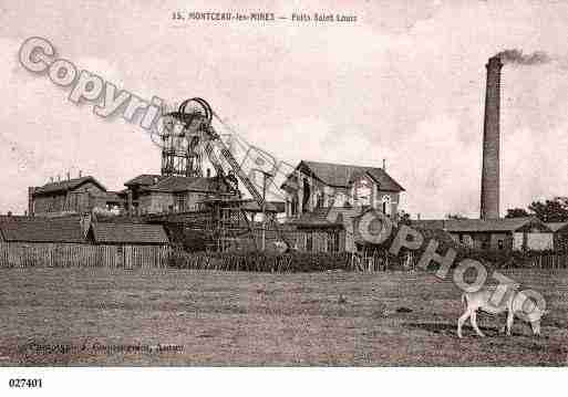 Ville de MONTCEAULESMINES, carte postale ancienne