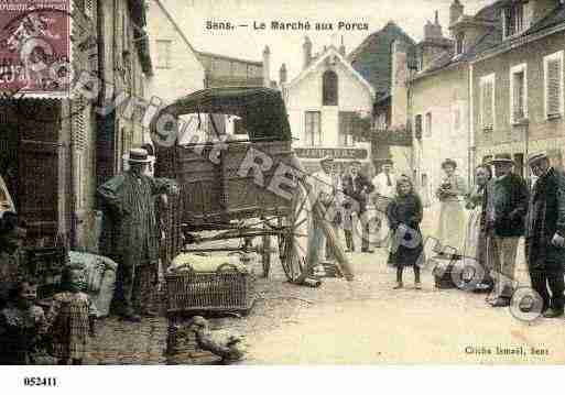 Ville de SENS, carte postale ancienne