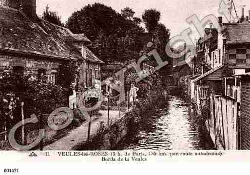 Ville de VEULESLESROSES, carte postale ancienne