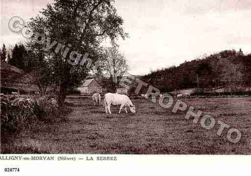 Ville de ALLIGNYENMORVAN, carte postale ancienne