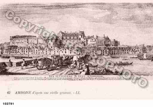 Ville de AMBOISE, carte postale ancienne