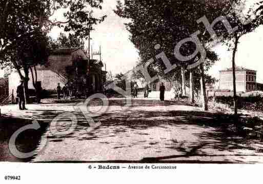 Ville de BADENS, carte postale ancienne