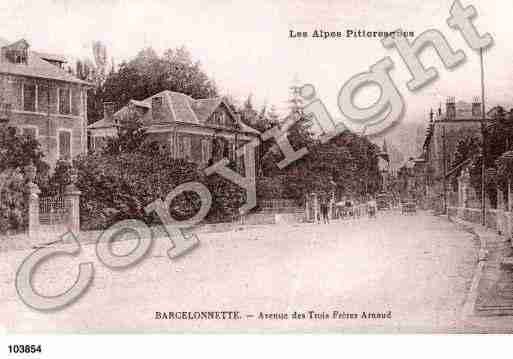 Ville de BARCELONNETTE, carte postale ancienne