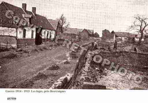 Ville de BEUVRAIGNES, carte postale ancienne