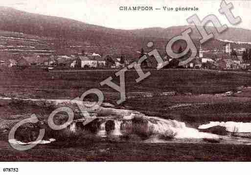 Ville de CHAMPDOR, carte postale ancienne