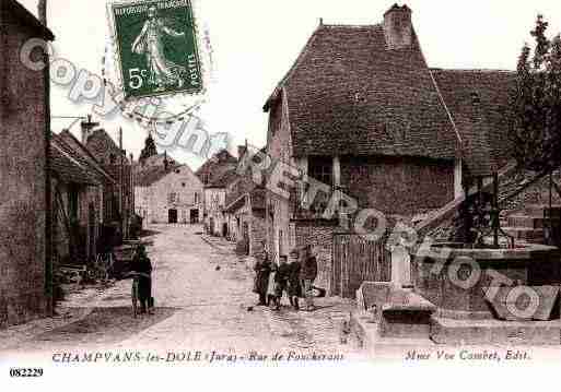 Ville de CHAMPVANS, carte postale ancienne