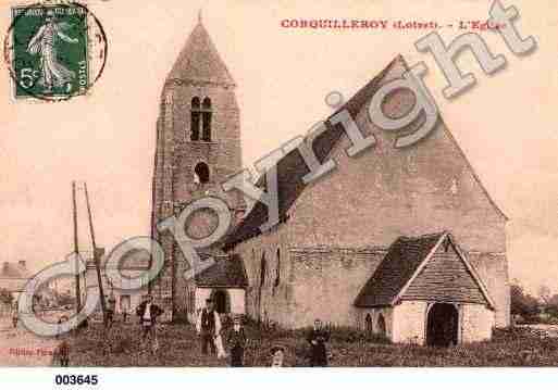 Ville de CORQUILLEROY, carte postale ancienne