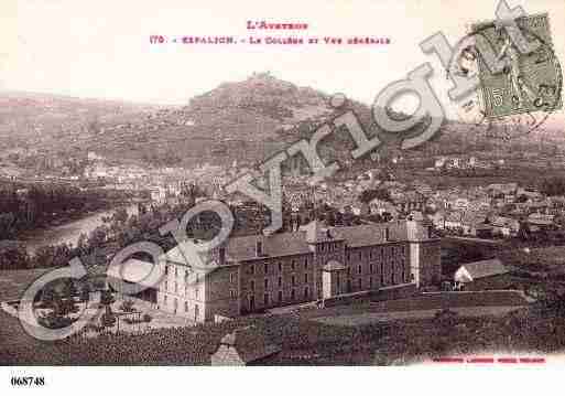 Ville de ESPALION, carte postale ancienne