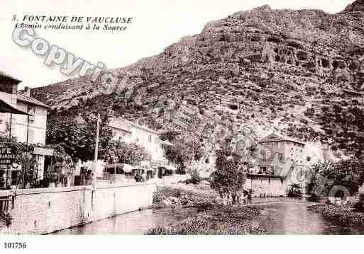 Ville de FONTAINEDEVAUCLUSE, carte postale ancienne