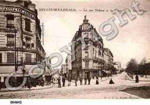 Ville de ISSYLESMOULINEAUX, carte postale ancienne