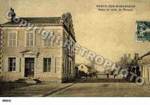 Ville de NEUVYSURBARANGEON, carte postale ancienne