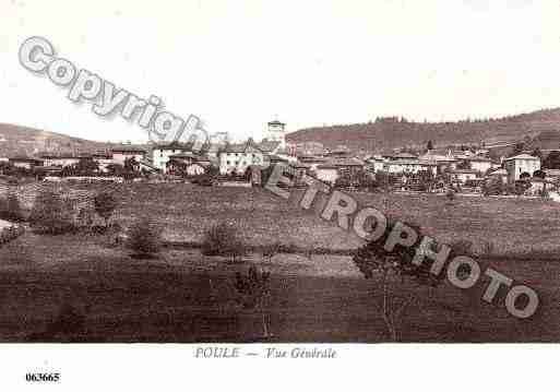 Ville de POULELESECHARMEAUX, carte postale ancienne