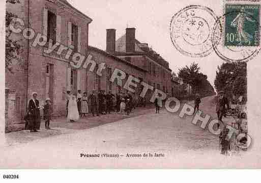 Ville de PRESSAC, carte postale ancienne