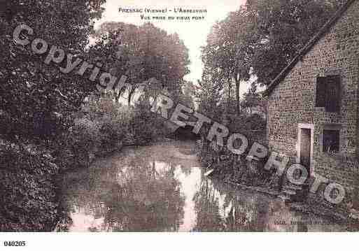 Ville de PRESSAC, carte postale ancienne