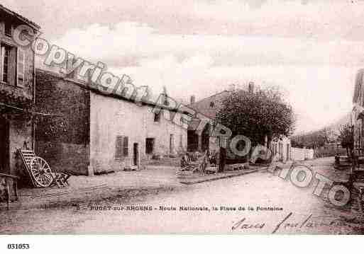 Ville de PUGETSURARGENS, carte postale ancienne