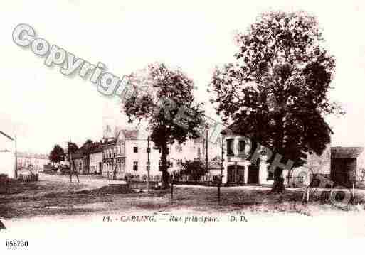 Ville de CARLING, carte postale ancienne