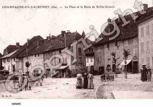 Ville de CHAMPAGNEENVALROMEY, carte postale ancienne