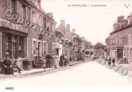 Ville de HERRY, carte postale ancienne