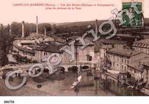 Ville de LIGNYENBARROIS, carte postale ancienne