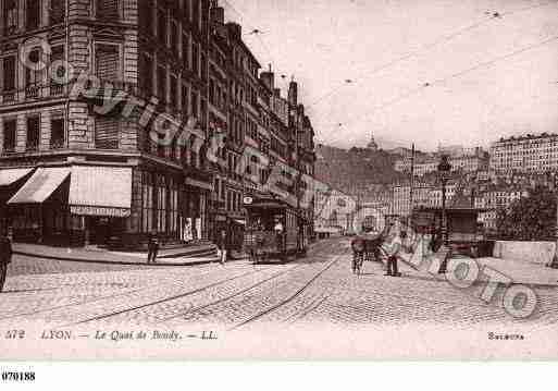 Ville de LYON, carte postale ancienne