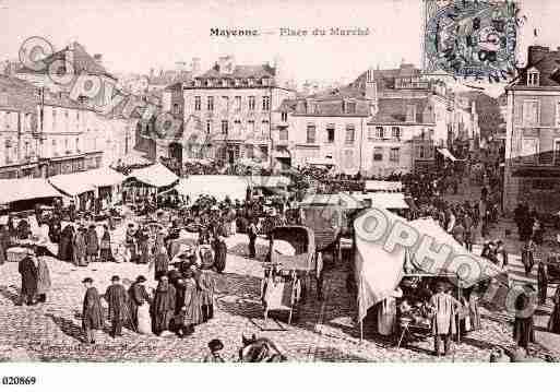 Ville de MAYENNE, carte postale ancienne