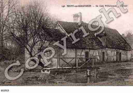 Ville de NEUVYSURBARANGEON, carte postale ancienne