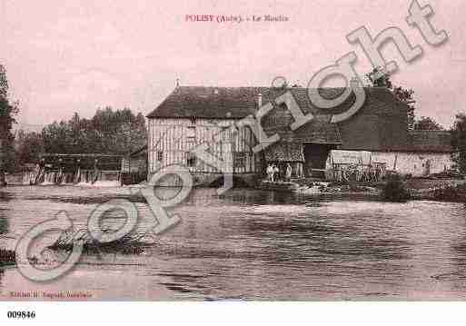 Ville de POLISY, carte postale ancienne