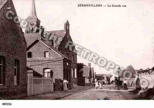 Ville de SERANVILLERSFORENVILLE, carte postale ancienne