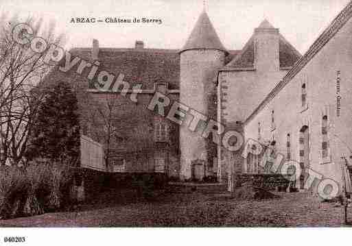 Ville de ABZAC, carte postale ancienne