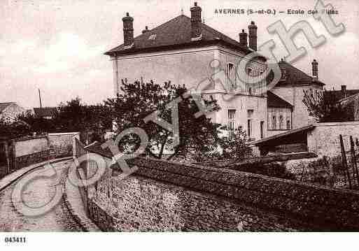 Ville de AVERNES, carte postale ancienne