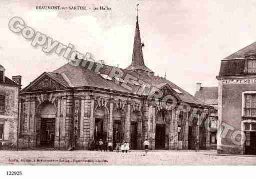 Ville de BEAUMONTSURSARTHE, carte postale ancienne