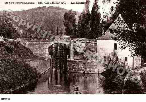 Ville de CALVIGNAC, carte postale ancienne