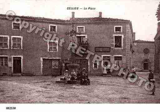 Ville de CELLIEU, carte postale ancienne