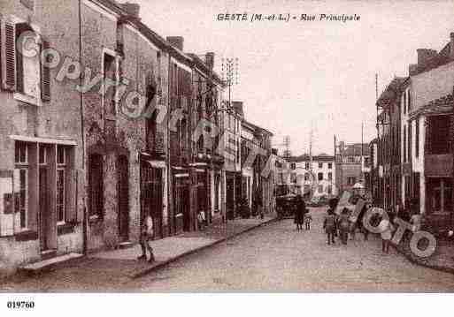 Ville de GESTE, carte postale ancienne