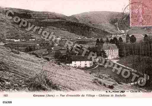 Ville de GRUSSE, carte postale ancienne