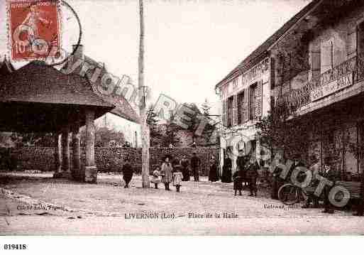 Ville de LIVERNON, carte postale ancienne