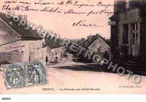 Ville de MENOU, carte postale ancienne