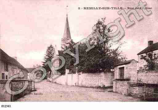 Ville de REMILLYSURTILLE, carte postale ancienne